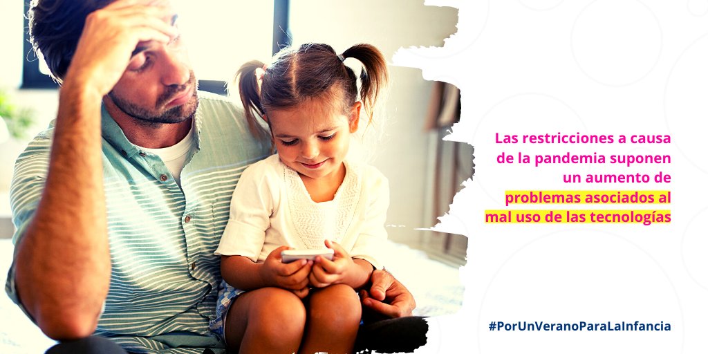 Las restricciones a causa de la pandemia suponen un aumento de problemas asociados al mal uso de las tecnologías. #PorUnVeranoParaLaInfancia las actividades de ocio al aire libre ayudan a compensar los efectos a la sobreexposición a las pantallas  plataformadeinfancia.org/por-un-verano-…