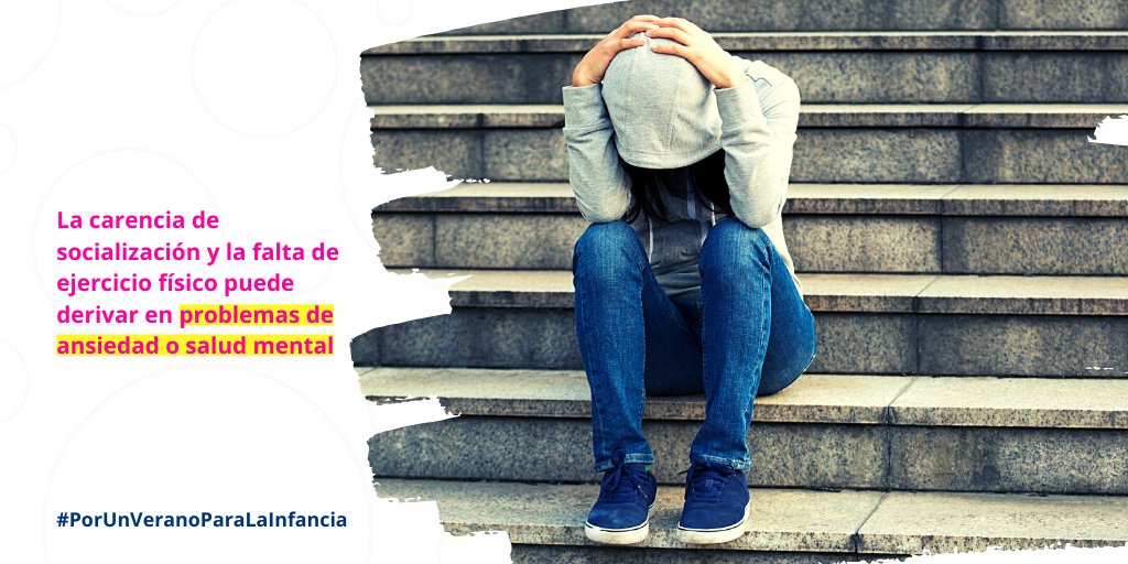 #PorUnVeranoParaLaInfancia La carencia de socialización y la falta de ejercicio físico puede derivar en problemas de ansiedad o salud mental, especialmente en aquellos niños/as sin alternativas de ocio o esparcimiento plataformadeinfancia.org/por-un-verano-…  
#yosoyscyl #scoutscyl #scoutsmsc
