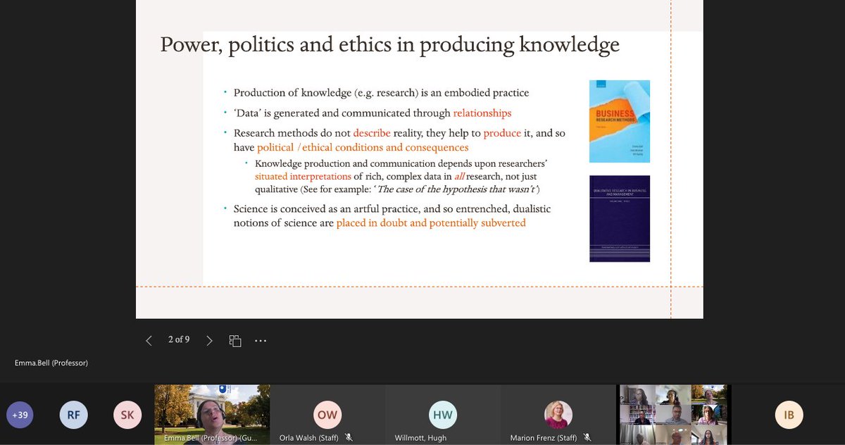 IsBeydag's tweet photo. SO happy to have our little cross-departmental conference underway with the wonderful @emm_bel
#hughwillmott as our Keynotes speakers.
So proud #bbkopmanconf2021 #researchascraft #researchaspractice @bbk_orgpsych @BirkbeckBEI https://t.co/Liklns3JmR