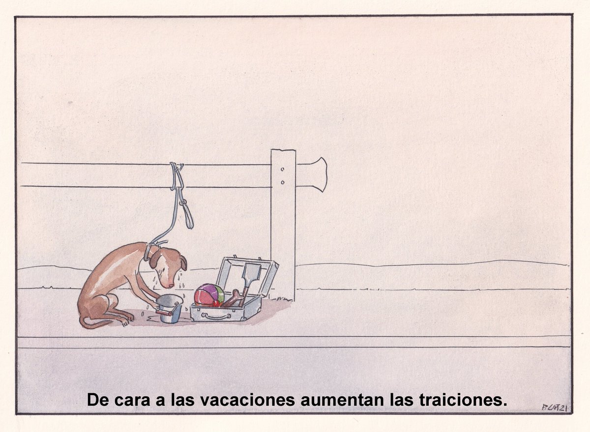 pacocatt's tweet photo. Mi viñeta de hoy martes 22 de junio de 2021.
La indefensión de los animales. https://t.co/cCLOpzz4a0