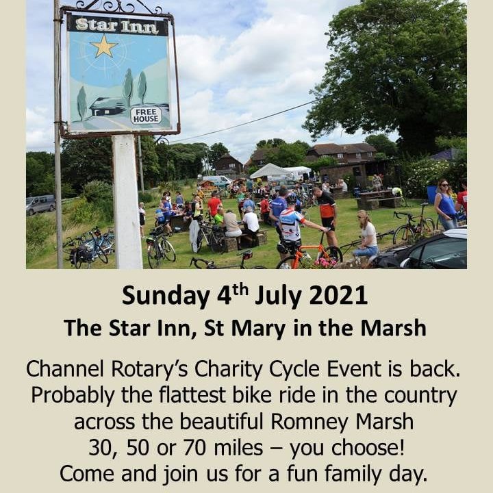RotaryChannel's tweet image. Book here: bit.ly/ChannelChallen…
Based at The Star Inn, St Mary in the Marsh, Channel Rotary is holding its 2021 Charity Bike Ride, in support of local charities.
Come and have some fun, cycle the beautiful Romney Marsh and help raise money for good causes.
#channelrotary