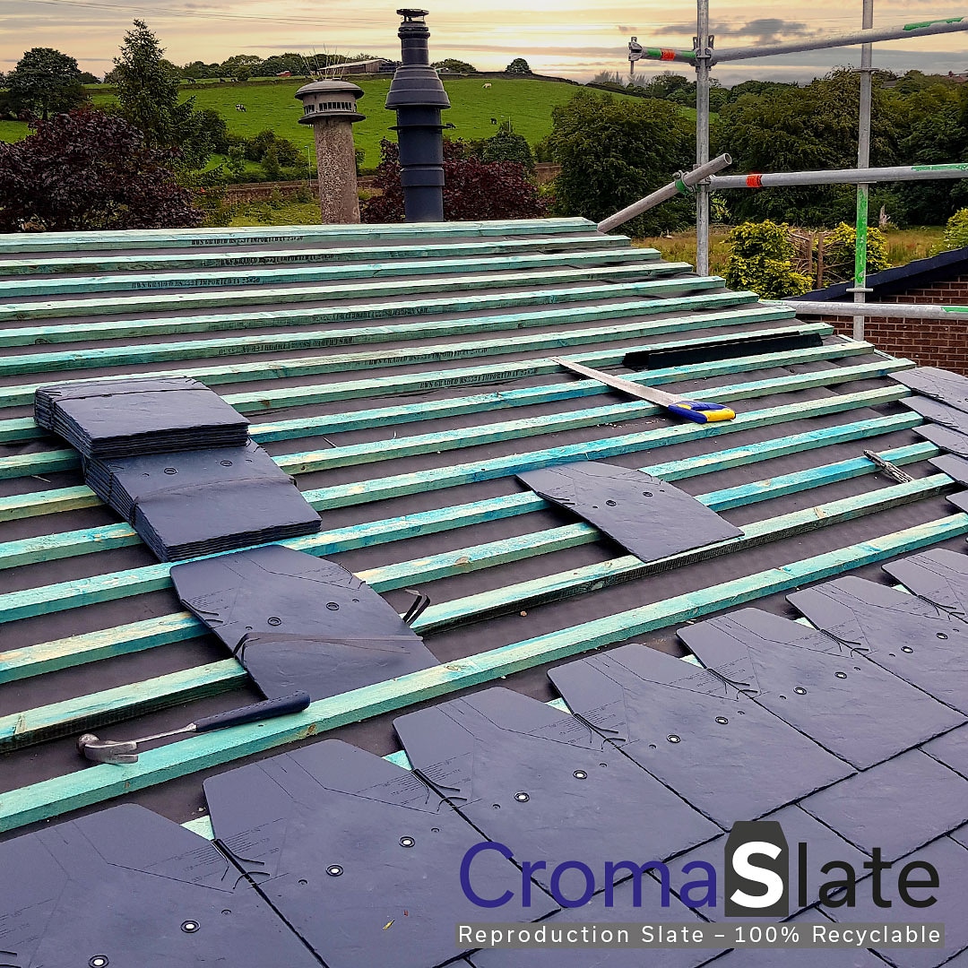 Croma Slate is an easy to fit, cut and shape product perfect for conservatories, annexes, sheds, garages &amp; extensions. Not only that, but it's 100% recyclable! For more information, contact your local sales rep!