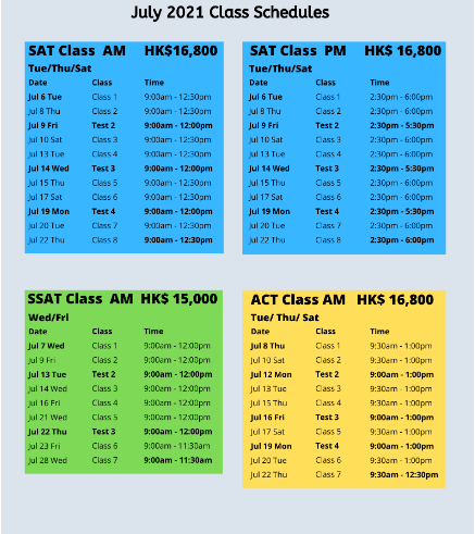 TPRHongKong's tweet photo. Updated July and August class schedules are available now! Contact us for more info! #preptest #testprep #SAT #ACT #SSAT #test #USstudy #overseastudy #college #university #boardingschool #USboardingschool #TPRHK #princetonreview https://t.co/ptk3DE9as0