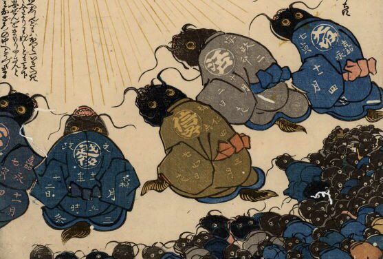 たまたま検索で出てきたナマズが馬鹿みたいに可愛かった。
①謝罪するナマズたち。着物に地震の地名と年月日が書いてある。
②土下座するナマズたち。
③怪我をした人々を治療するナマズたち。
絵と詳しい解説→怪異・妖怪伝承データベース https://t.co/LPJ3iPuazU (画像は著作物保護期間満了) 