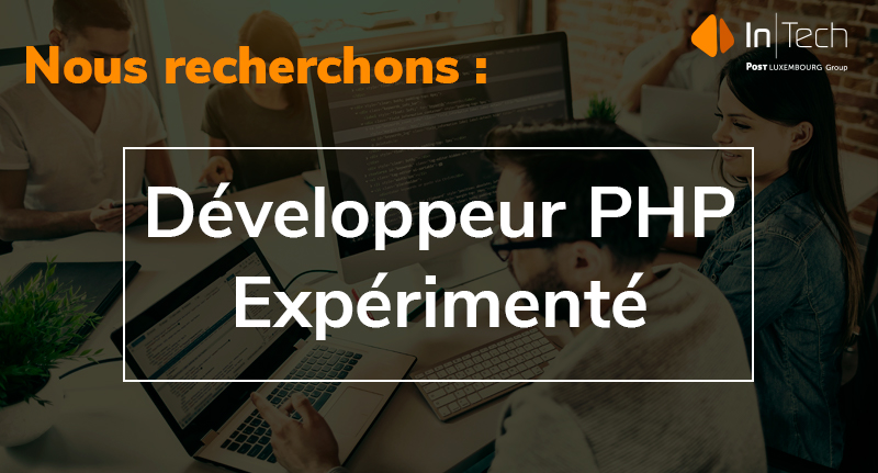 intech_lux's tweet photo. ❗Nous recherchons un/une Développeur/se PHP expérimenté/e❗
Motivé/e pour rejoindre une équipe motivante ? Découvrez le descriptif de l'offre et postulez ▶️ https://t.co/6AY4OplIjR https://t.co/DkikG8SW8V