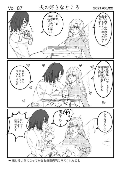 夫の好きなところ 87
#おばみつ 

⚠️現代パロ、夫婦、出産 