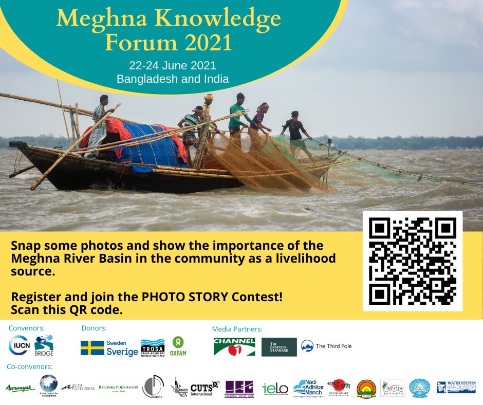 Submitted your captures from the Meghna Basin area yet?? 

No worries.... submit your entries until 23rd June 2021.
Submission and Registration link: qiqochat.com/e/meghna-knowl…

#MKF2021 #transboundaryrivers #NRM #meghnabasin #BRIDGEMKF2021 #BRIDG3