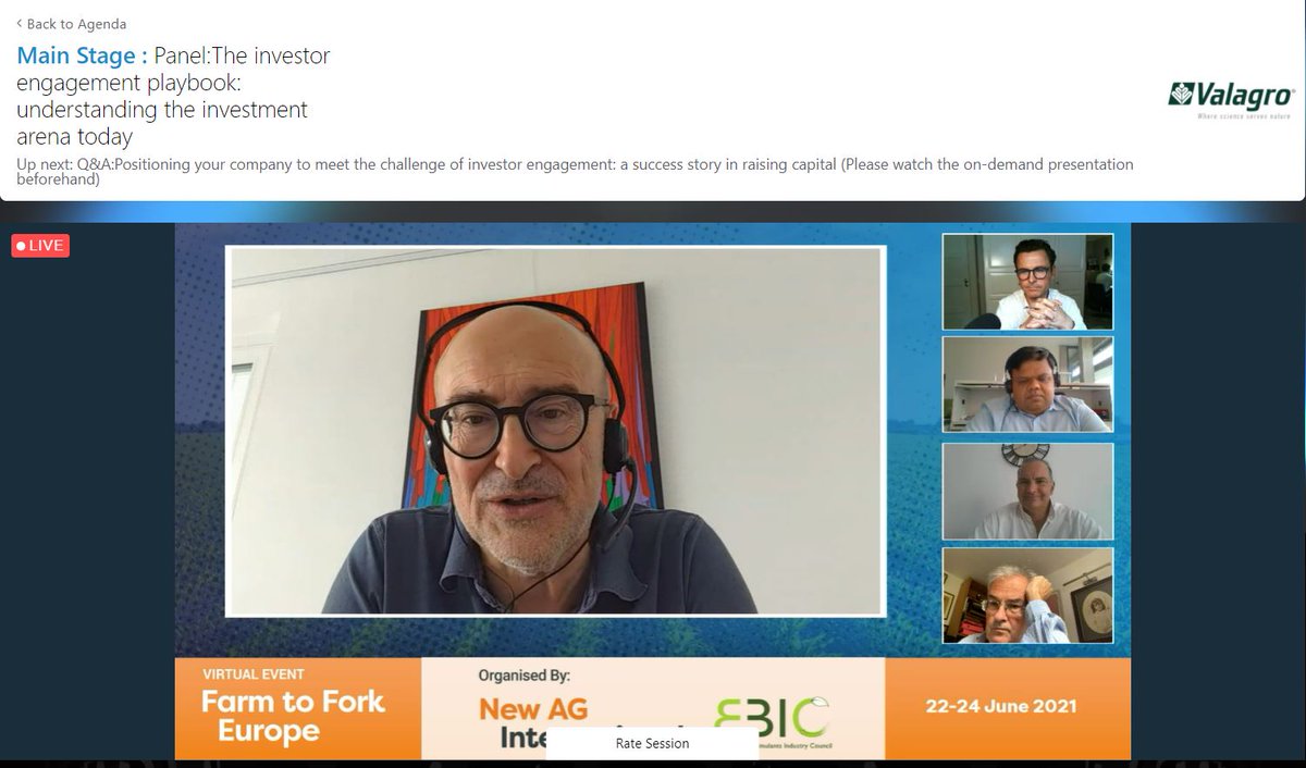 biostimulantsEU's tweet photo. In the past #sustainability was 'nice-to-have' but today it is increasingly important as a price factor in evaluating the activity of companies for investment purposes, says Giuseppe Natale, CEO of @ValagroGroup and former president of EBIC #F2FEU #biostimulants https://t.co/npMkSKEu50