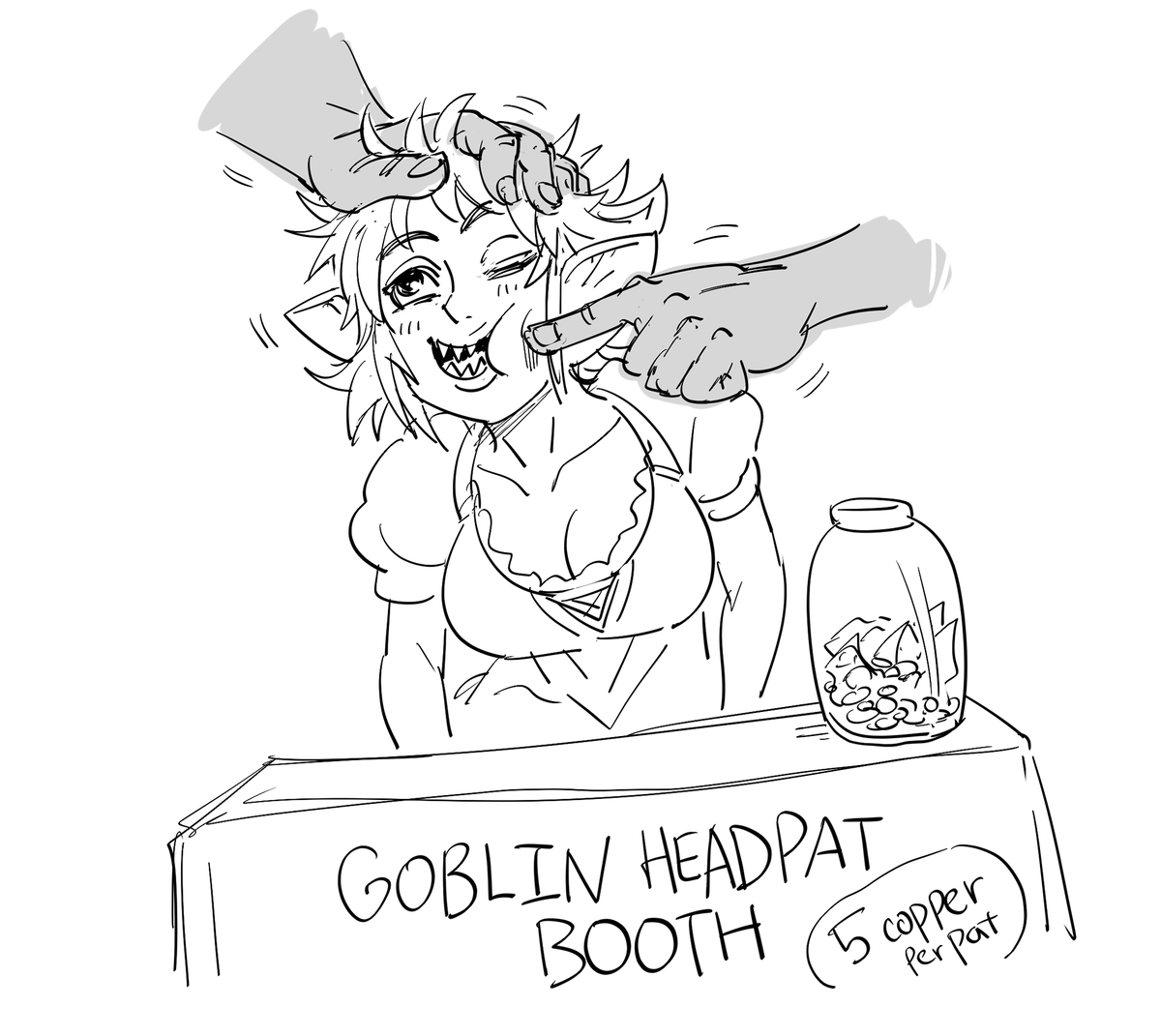 baalbuddy's tweet photo. Patreon request:
Goblin headpat booth https://t.co/WBoLmtzY0w