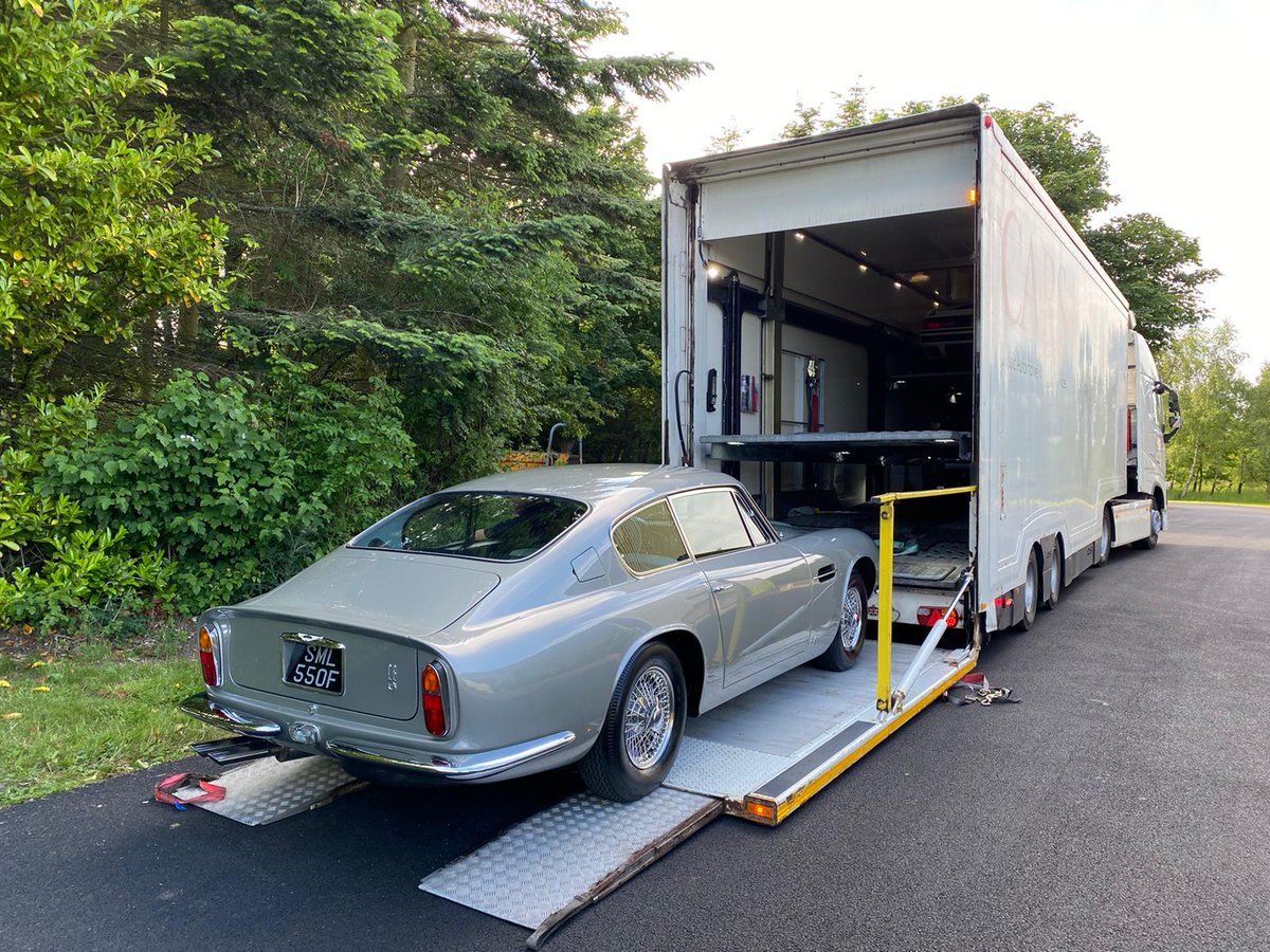 Our beautiful fully restored and enhanced 1967 DB6 finished in Silver Birch is now on the way to its new home in Montreal, Canada. #AstonWorkshop #AstonMartin #Canada
