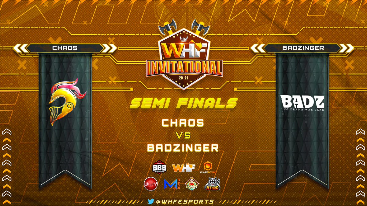 Semifinal at <a href="/WHFEsports/">WHF eSports</a> against <a href="/Badzinger_CoC/">BADZINGER</a> ...Gl 👍👍👍