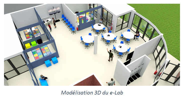 Voici l'e-Lab numérique du territoire de Forbach, espace aménagé au lycée Condorcet de Schoeneck : technologie de pointe issue de la recherche en e-éducation. Pour les élèves, les enseignants, les familles et les acteurs socio-économiques. urlz.fr/fXBh #Archiclasse