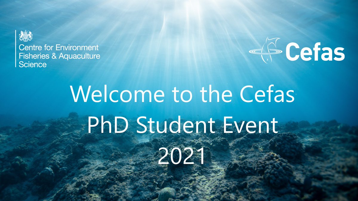 Our Student Day event starts today, celebrating all the great research that our PhD students are doing! With >80 students associated with Cefas across the world with many universities, we'll be hearing from half of them &amp; sharing some of their work with you here #CefasStudents