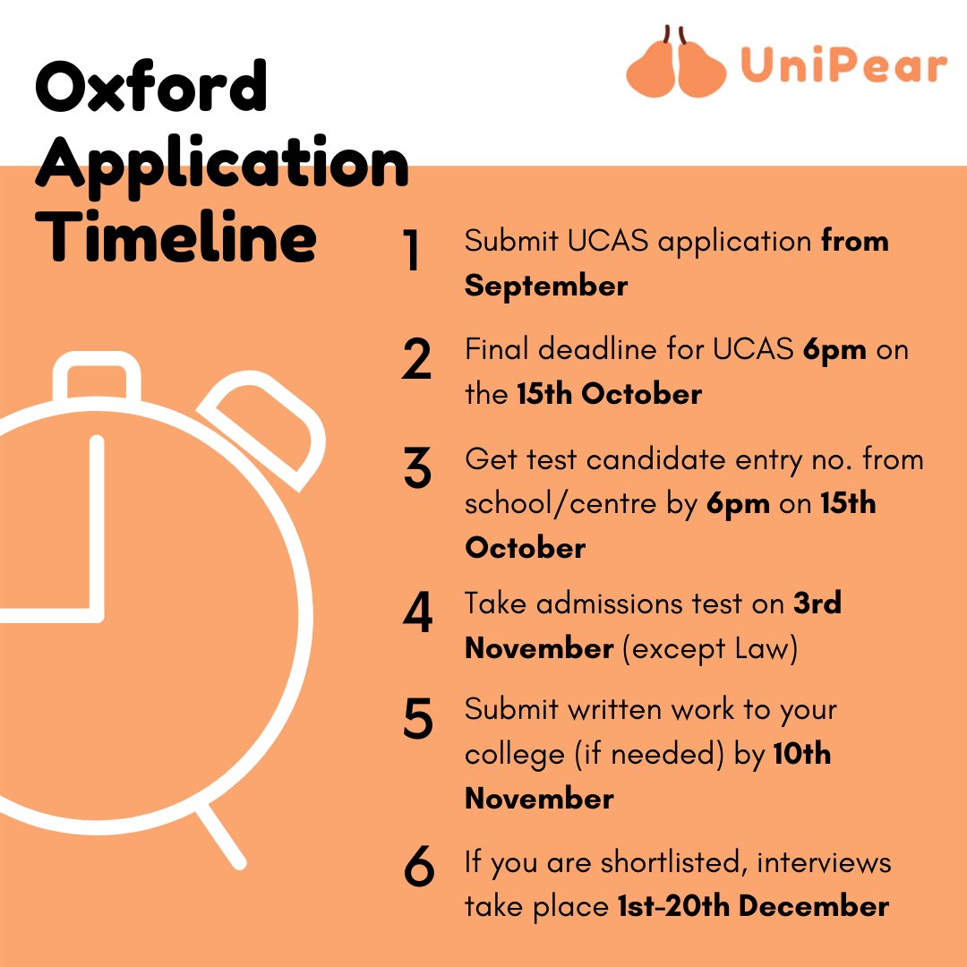 The Oxford application process runs on a slightly different timeline from other unis, so remember to keep up to date - it's never too early to start thinking about your personal statement!

#oxford #access #mentor #mentee #ucas #personalstatement #admissionstest #interviews