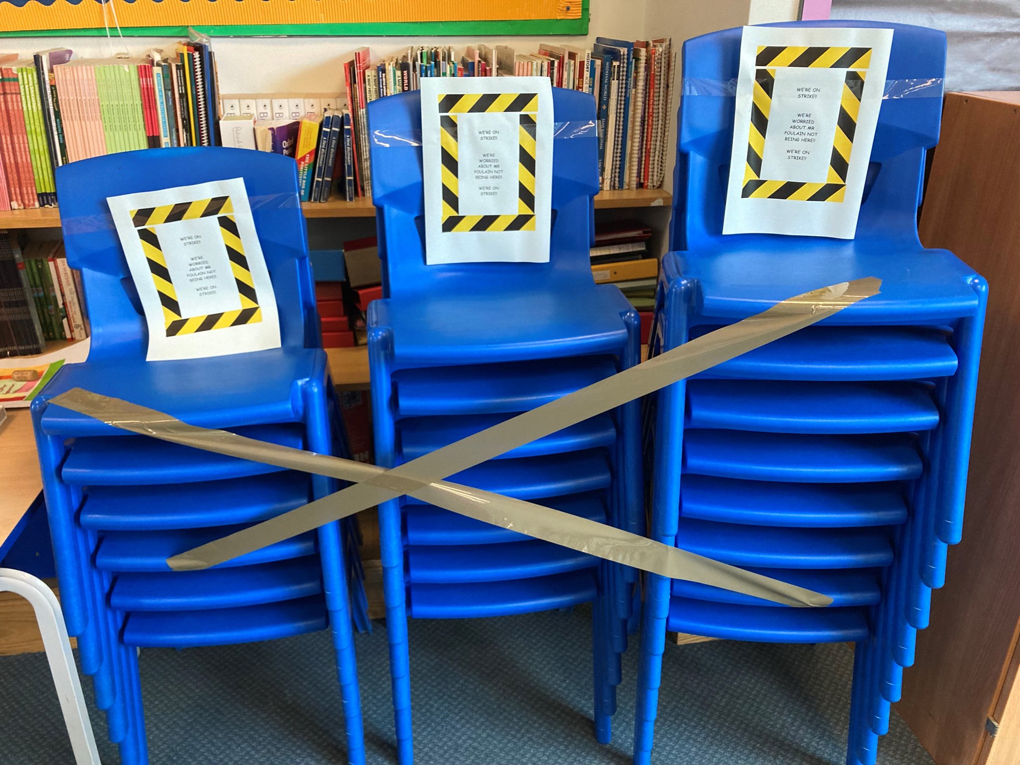 Sherborne Prep on Twitter "This morning, sps5P found that their chairs had gone on strike. The