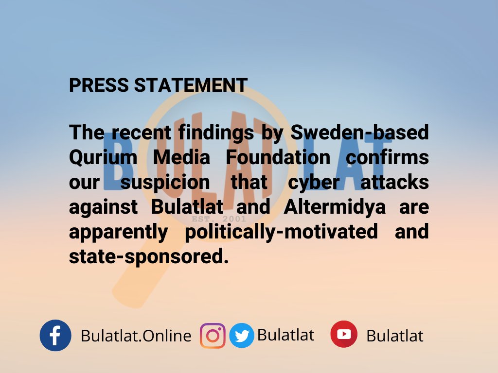 bulatlat's tweet photo. State forces apparently behind the cyber-attacks against PH alternative media https://t.co/KYAkVcdjY1