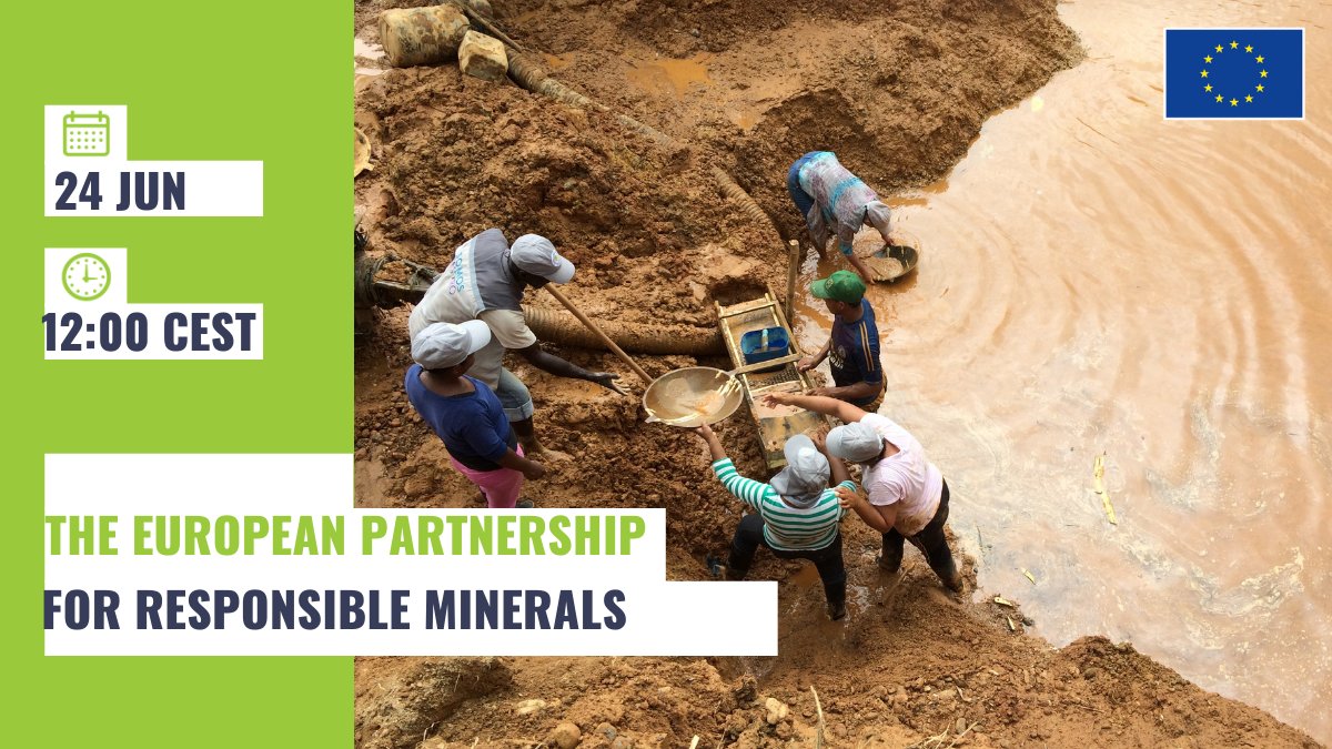 EU_Partnerships's tweet photo. How can the #GreenTransition benefit mineral producing communities globally?

Join our InfoPoint virtual conference on 24 June to learn how the European Partnership for Responsible Minerals works towards a fairer and more inclusive mineral supply chains 👉🏾 https://t.co/vY4PG2JkDD https://t.co/JDXsKf9VzE