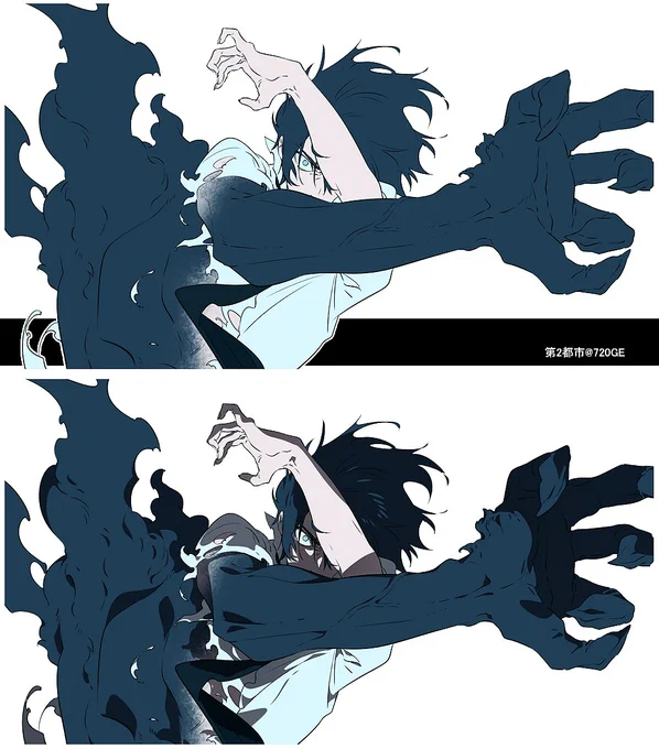 エフェクト重ねすぎてわけわからん…本来のキャラ線画はコレ… 
