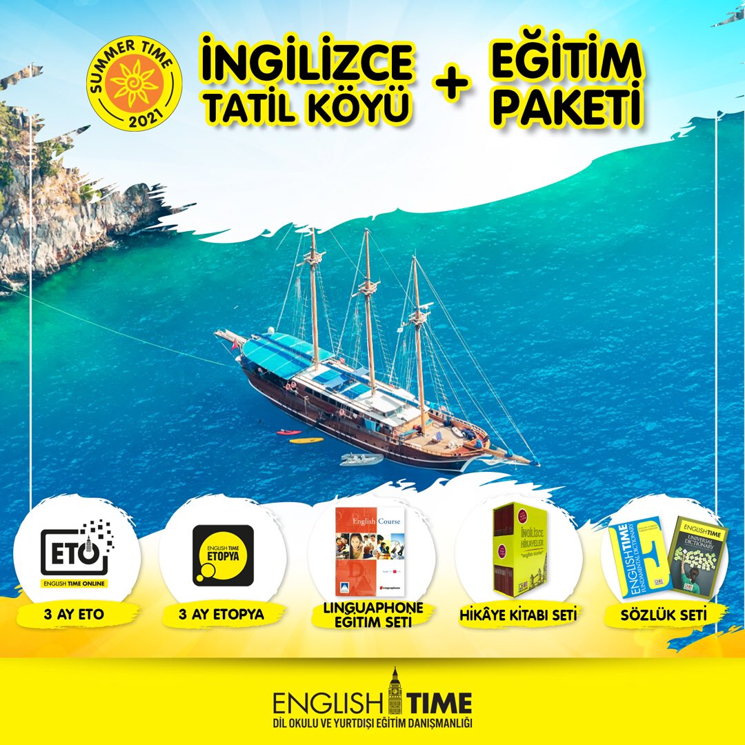 Englishtime Tatil Köyü Kampanyasına katılmak ister misiniz? Program içeriği hakkında detaylı bilgi için 
englishtime.com/izmir
#datça #muğla #fethiye #izmir #alsancak #ingilizcezamanı #englishtime