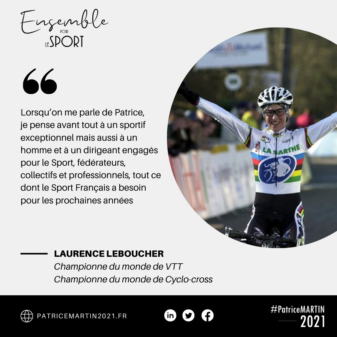 patricemartin12's tweet photo. #Temoignage
"Un homme et un dirigeant engagés pour le Sport, fédérateurs, collectifs et professionnels, tout ce dont le Sport Français a besoin pour les prochaines années"
Merci Laurence
>>> Plus sur https://t.co/PAzKc2d145
#EnsemblepourleSport
#PatriceMARTIN2021
#ElectionCNOSF https://t.co/y5E83KCF1B