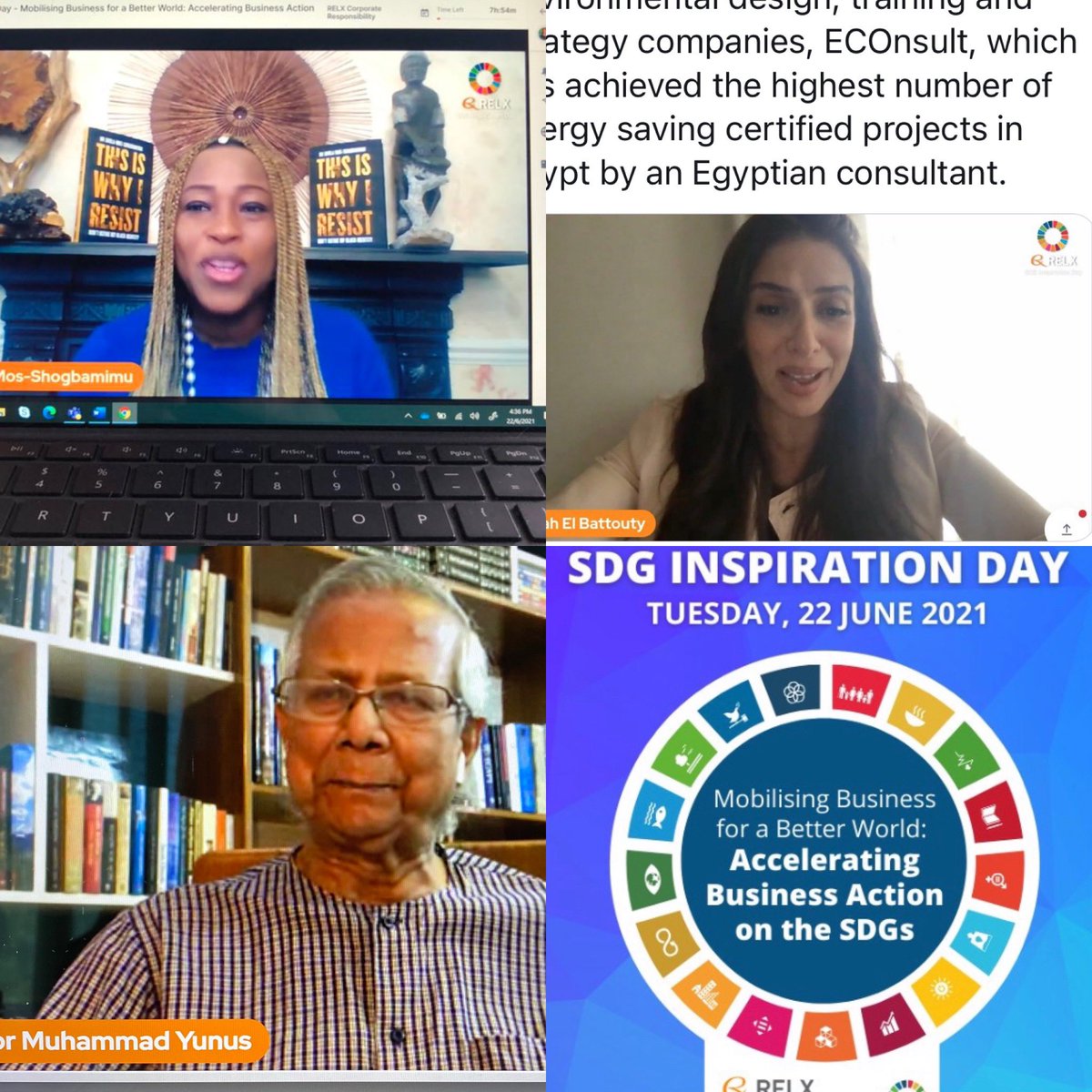 Humbled to be on the same opening speaker with keynote speaker Noble Laureate Entrepreneur mentor Professor @Yunus_Centre , @SholaMos1 on @RELXHQ #sdginspirationsay