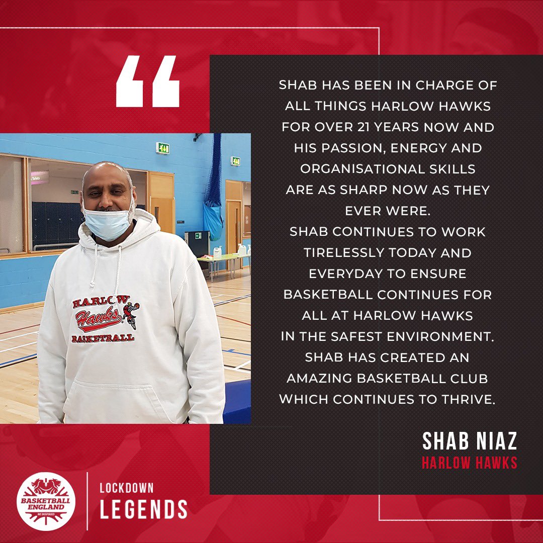 A hero at Harlow Hawks and a 'Lockdown Legend' - #BritishBasketball is lucky to have you, Shab! 👏