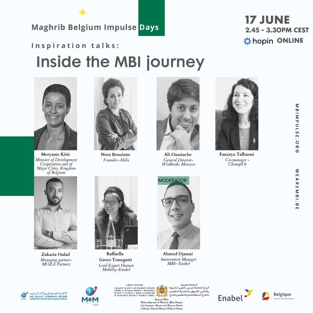 Enabel_Belgium's tweet photo. 🇲🇦🇧🇪 Vous avez manqué les Maghrib Belgium Impulse Days des 16 et 17 juin?
Entrepreneuriat, investissement, financement... Retrouvez les panels de l'évènement ici ➡️ https://t.co/qaHtLvU5Ps
#MBI #MBIDays #Entrepreneurship https://t.co/WPk904rRzY