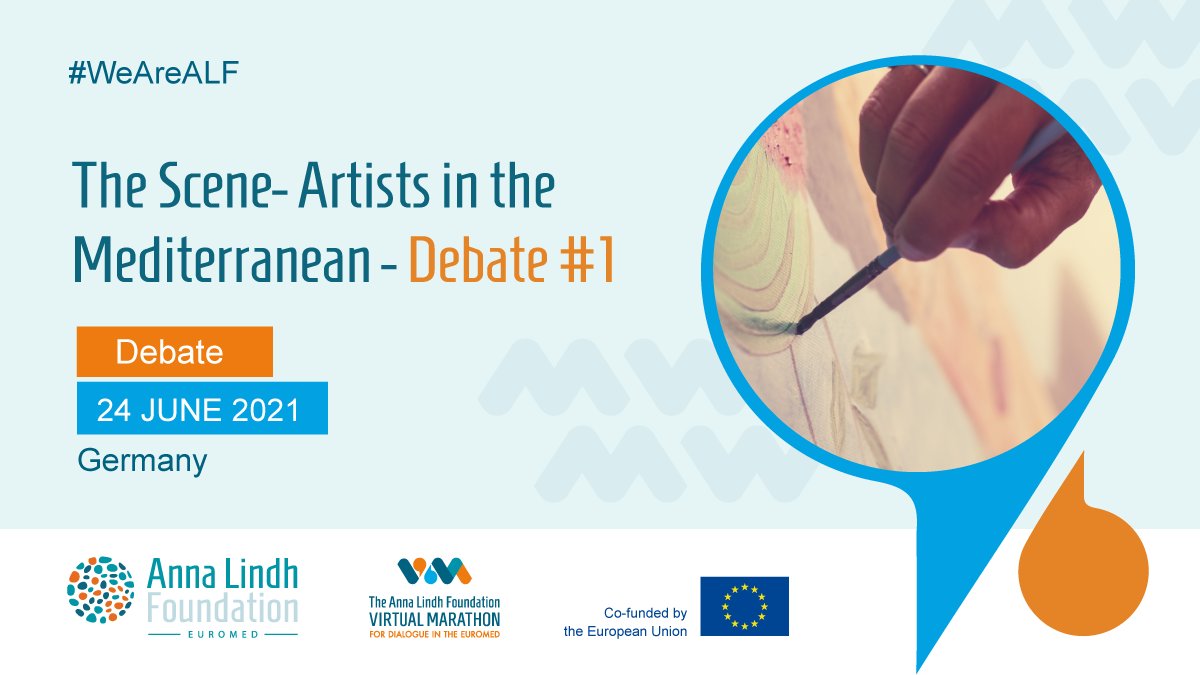 AnnaLindh's tweet photo. This is an ALF Virtual Marathon Event
“The Scene - Artists in the Mediterranean - Debate #1”.
👉 Learn more at: https://t.co/ryQOYMNnGB
#WeAreALF #ALF4Dialogue #ALFNetworks #Germany
@ALS_Deutschland @ElanEurope https://t.co/Ie9vNr9XgL
