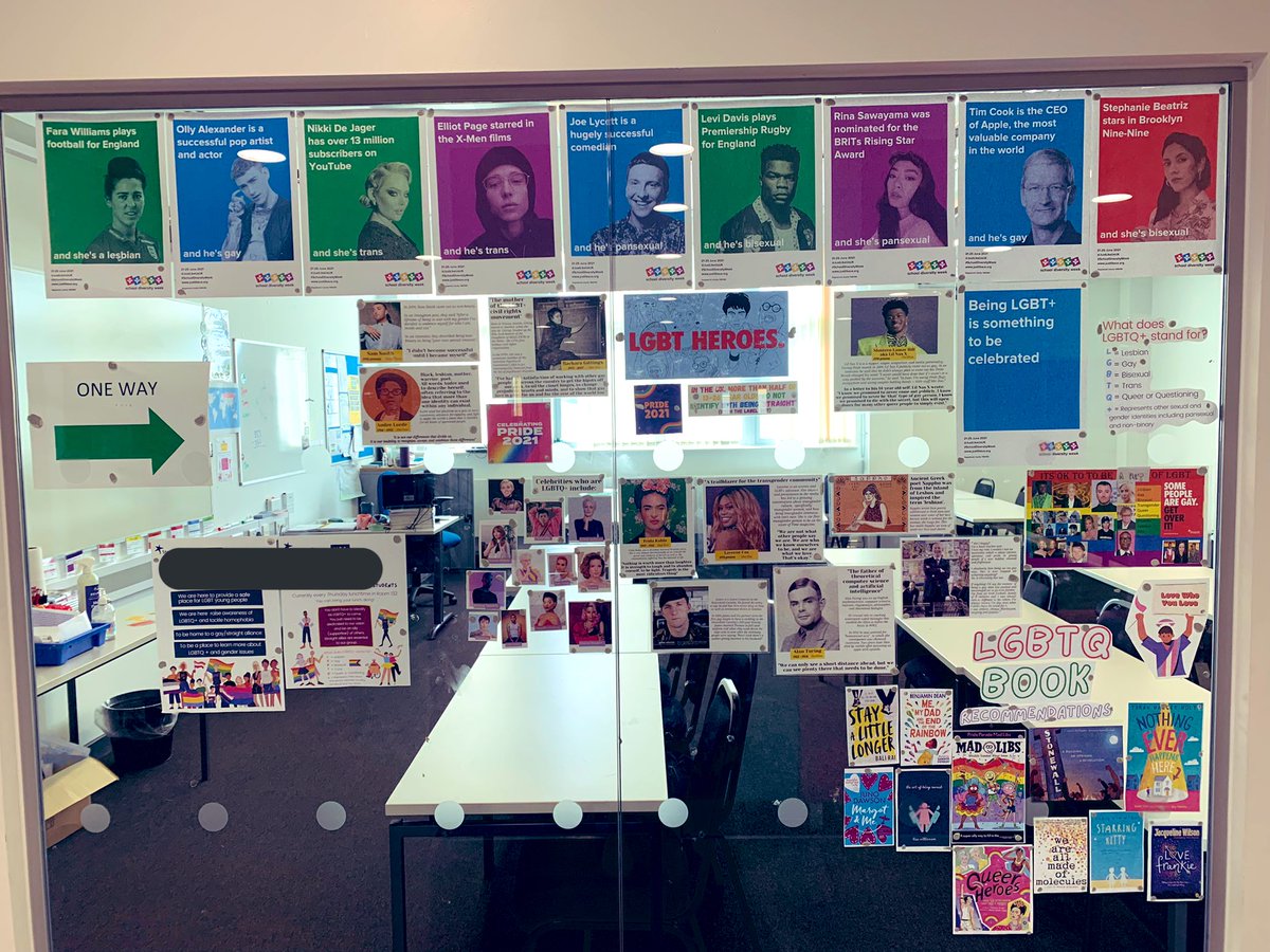 My classroom’s window wall is looking a lovely as ever for @JustLikeUsUK #SchoolDiversityWeek