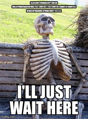 overflow_meme's tweet image. ClassNotFoundException on org.springframework.test.context.TestContextAnnotationUtils when upgrading Spring Boot to 2.4.2 stackoverflow.com/questions/6580… #junit5 #springtest #springboot