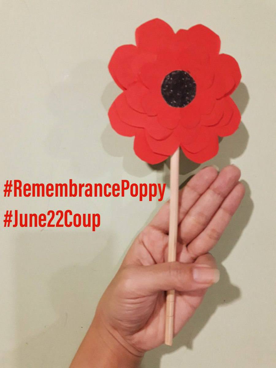 KabyarAye's tweet photo. #RemembrancePoppy day We don't know all who sacrificed in revolution, but we owe them all. Rest In Power each and everyone of those who fell during the revolution. #WhatsHappeningInMyanmar  #June22Coup https://t.co/y1TFvVKp8j