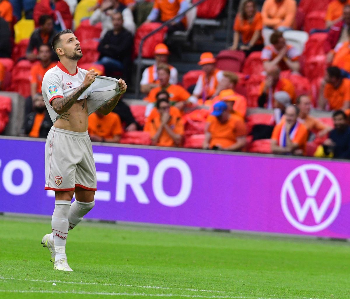 ATrajkovski17's tweet photo. Unforgettable experience! History made! We keep head up and continue to next success in the future! #EURO2020 #Macedonia 🇲🇰❤️💛 https://t.co/KGnunYgud2