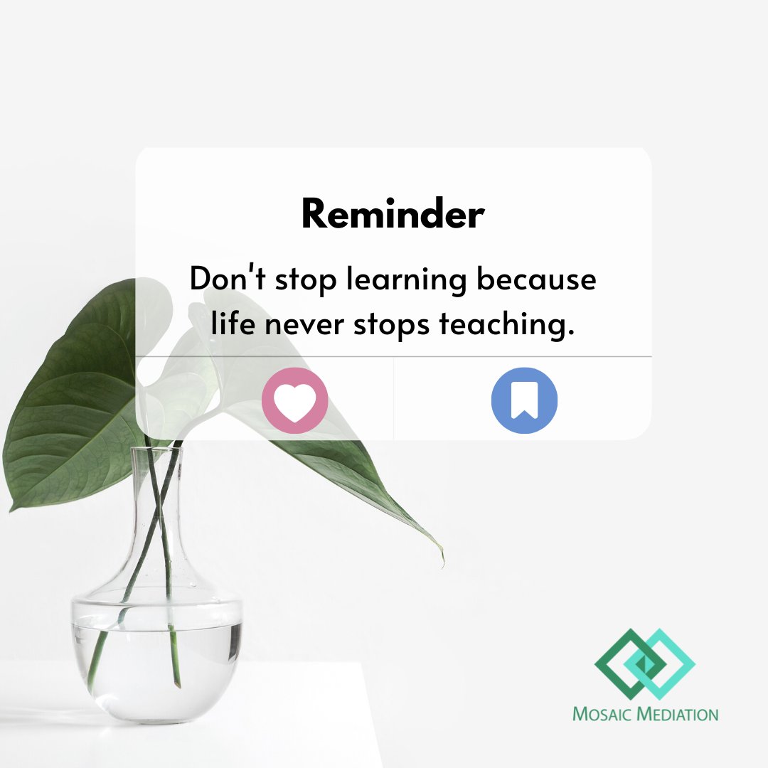 The worst thing you can do is think that you know enough about life, relationships and communication.

Never stop learning! What's your top tip?

#communicationskills #selfdevelopment