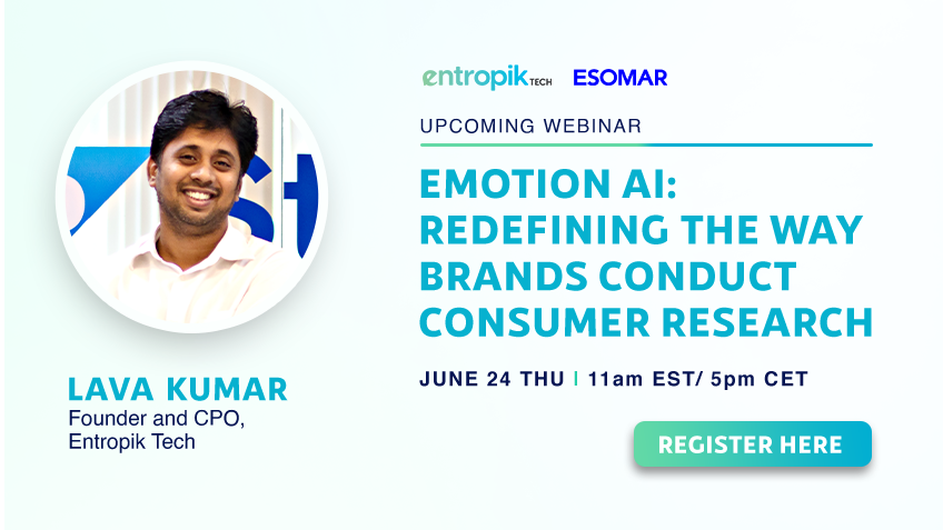 entropik_io's tweet photo. #DoAttend 🎯
Join @ProductRambler #LavaKumar, CPO & Founder @entropiktech while he talks about How #EmotionAI is redefining the way brands conduct #ConsumerResearch.
If you haven't registered yet, here is the link: https://t.co/aV2G0xTTqd
#HumanizingExpereinces #Entropiktech https://t.co/ATKrtwUJDp