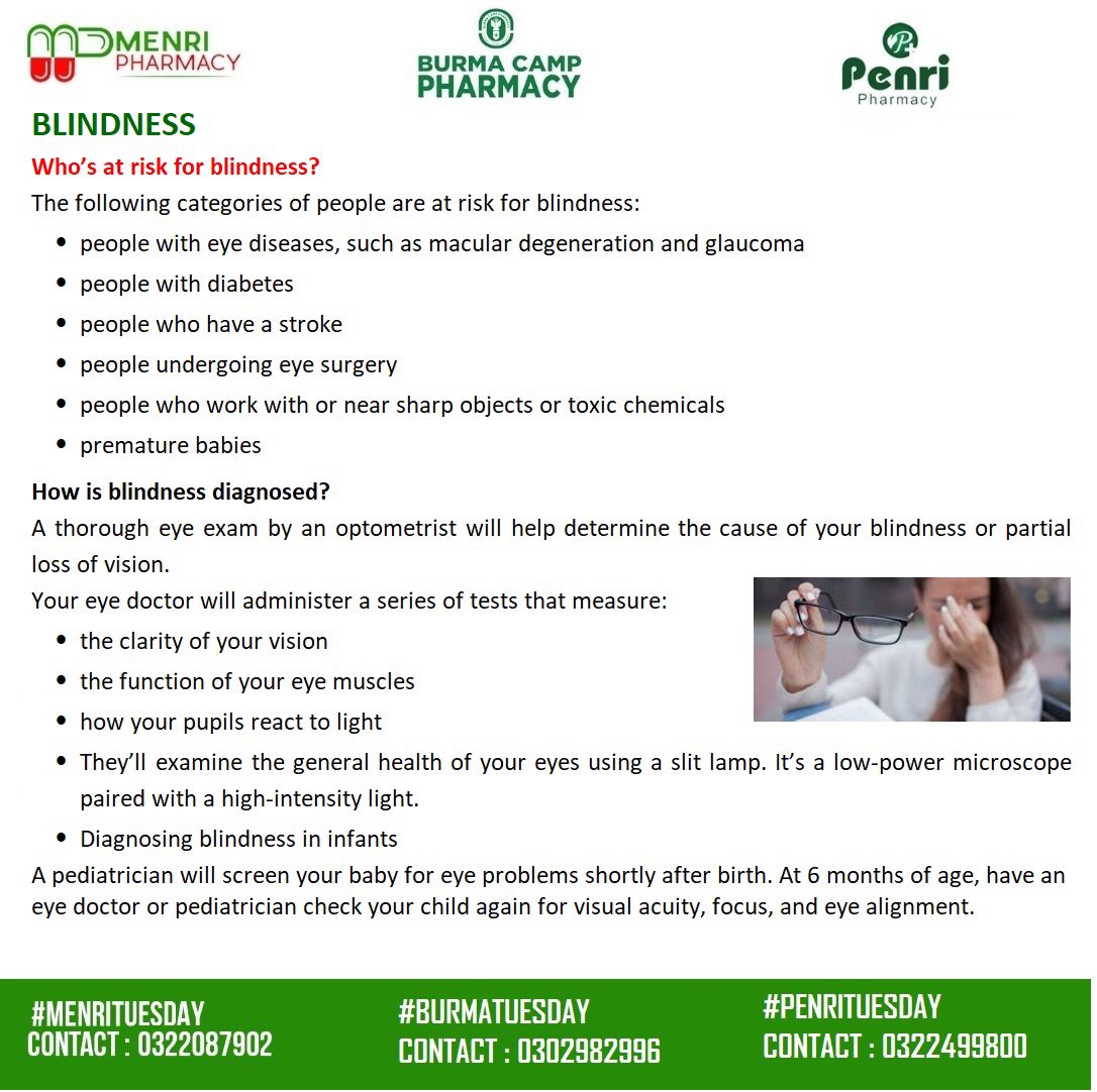 Menri_Pharmacy's tweet photo. #MenriTuesday
#BlindnessAwareness https://t.co/AvlVPIajuZ