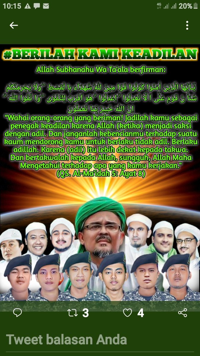 Umat islam sangat menghormati dan menyayangi IBHRS oleh karena mari kita kawal.
#EqualJusticeForIBHRS 
#EqualJusticeForIBHRS