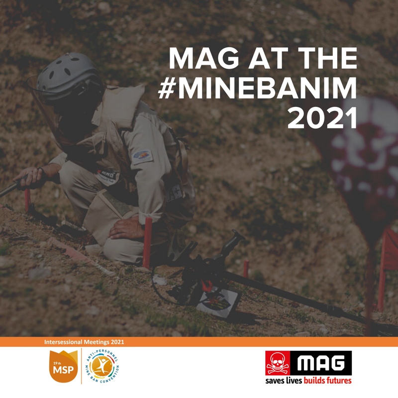 MAGsaveslives's tweet photo. The 2021 #MineBanIM organised by @MineBanTreaty were launched TODAY.

MAG is proud to participate and contribute to this year’s meetings.

More details on the planned discussions, side events and issues to be discussed — from #LifesavingLessons to gender and diversity ⤵︎