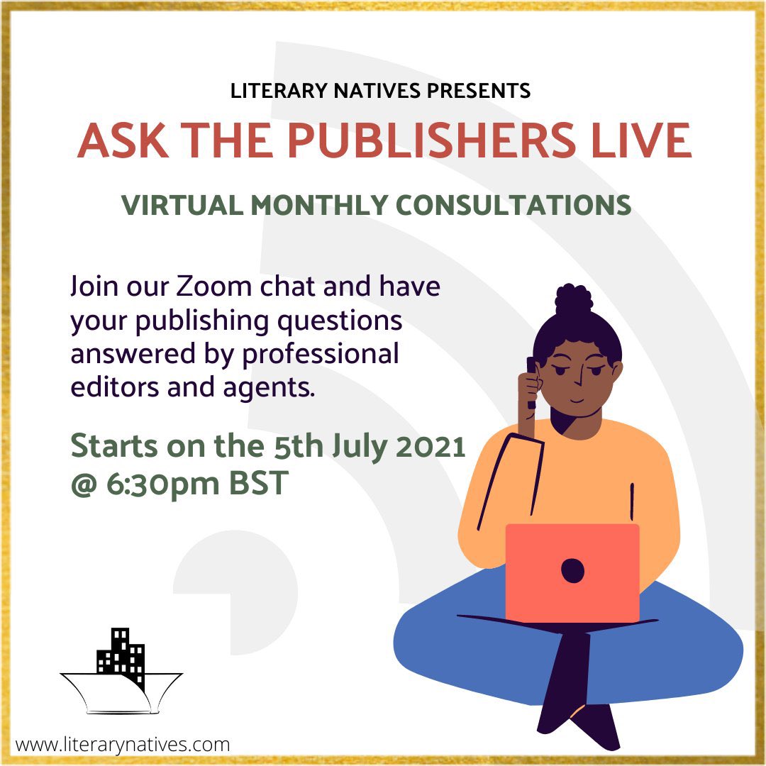 Got a million questions to ask about publishing your book but don't know who to ask? Register for Ask the Publishers Live: a monthly Zoom Q&amp;A led by editors and agents.

Register FOR FREE here: literarynatives.com/event-details/…