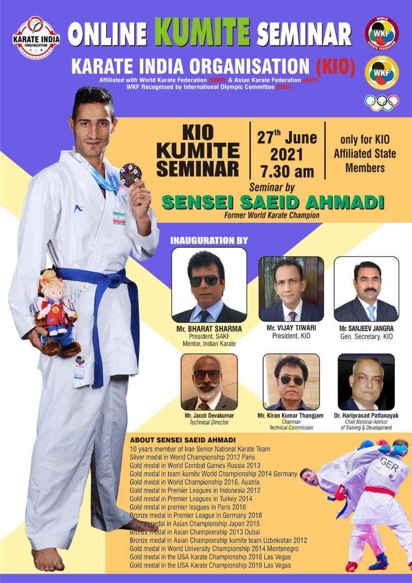 KIO members, get ready for online Kata and Kumite seminar.