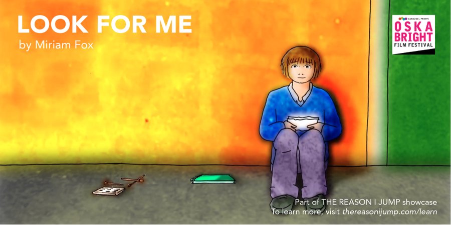 To coincide with the launch of @reasonijumpfillm in the UK, we’re collaborated with @OskaBright film festival. to showcase six short films by autistic filmmakers First up, 'Look for Me' by Miriam Fox. Watch at: bit.ly/3wK5vH7