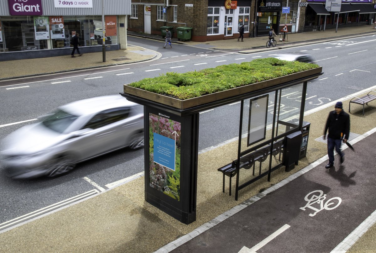 Bee aware! 🐝 @clearchanneluk have living roofs popping up all over Leicester. Find out more here: okt.to/AUWK5Z <a href="/Leicester_News/">Leicester City Council</a> #LeicesterLivingRoof #PlatformforGood #OOH