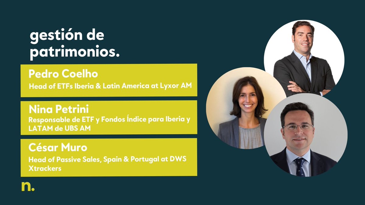 negocios_tv's tweet photo. 🔴EN DIRECTO | #NegociosAFondo

ETFs TEMÁTICOS Y SOSTENIBLES

Con @Coelhone, Head of ETFs Iberia &amp; Latin America at @Lyxor AM, Nina Petrini, Responsable de ETF y Fondos Índice para Iberia y LATAM de UBS AM y César Muro, Head of Passive Sales, Spain &amp; Portugal at @DWS_Group https://t.co/OVLbqVBwrG