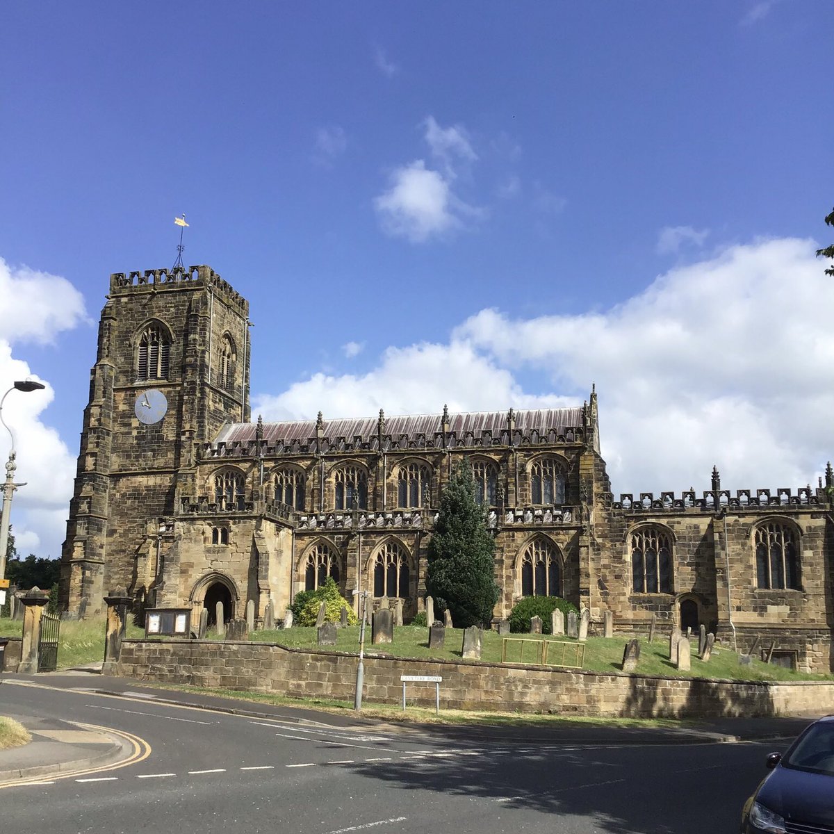 St Mary’s Church in Thirsk looking beautiful in the sunshine this morning #thirsk #church #yorkshire