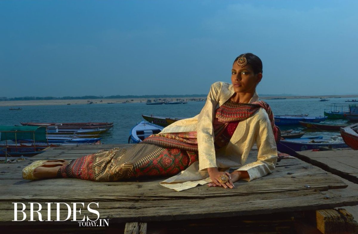 Ivory hues brocade Jacket with festive motifs of the national bird, the peacock, styled to bridal perfection. Unveiled at the <a href="/LakmeFashionWk/">Lakmé Fashion Week</a>, this festive ensemble now finds pride of place in the first print issue of <a href="/BridesToday_In/">Brides Today India</a> post lockdown.

#iamshanti #shantibanaras