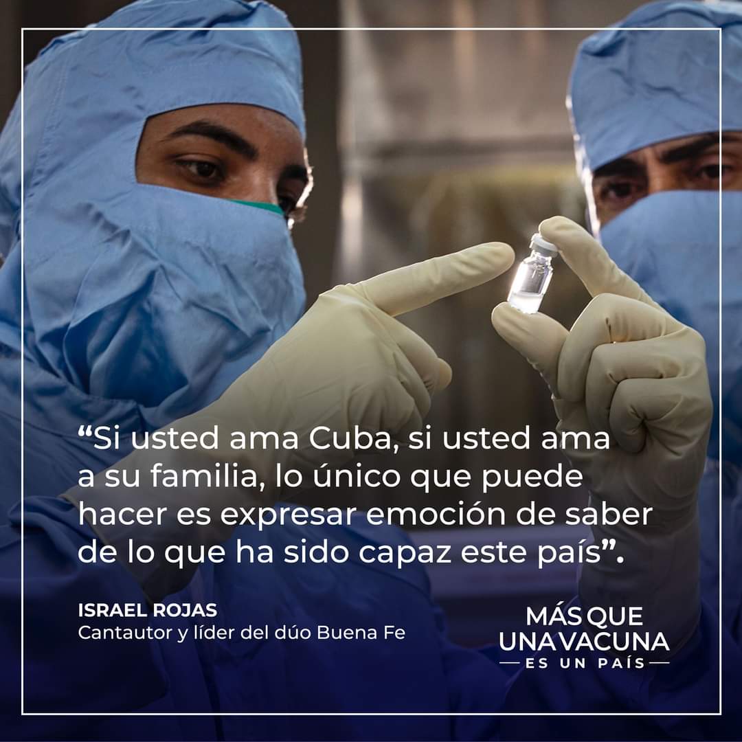 ¡Emoción y orgullo!

💉 SOBERANA 02 y 💉 ABDALA, #MásQueUnaVacunaEsUnPaís ❤️🇨🇺