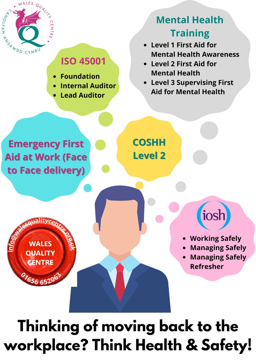 walesquality's tweet photo. Get in touch to find out more about the Health &amp; Safety training that we offer! https://t.co/OY2Q1FalLk