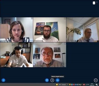 aecarretera's tweet photo. 🇫🇷 🌍#CITIESTimanfaya traspasa fronteras.Los líderes de la iniciativa(@uc3m,#2RK,@aecarretera)se han reunido con @DamienPichereau y Dominique Auverlot,representantes del Parlamento francés,para conocer a fondo el proyecto y profundizar en el desarrollo de la #Movilidad autónoma https://t.co/hRU9xrCzZc