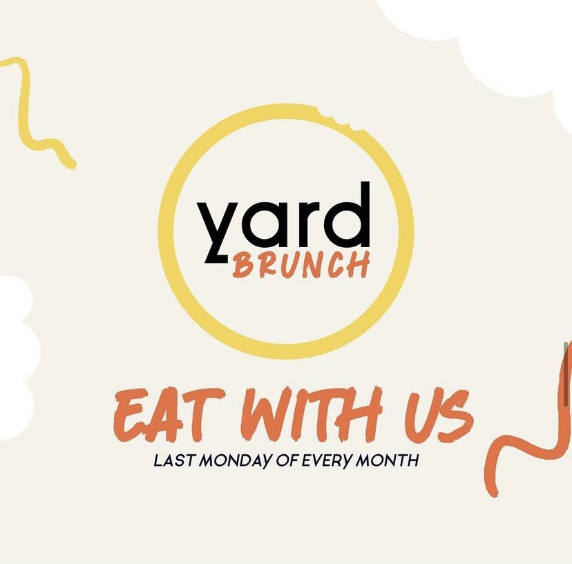 YARD BRUNCH is next week on Monday 28th June 😋 Come round to hang with us and eat some free food from 12-2pm ❤️ ⁣
⁣
YARD BRUNCH happens on the last Monday of every month so save it in your calendars now🔒🧡