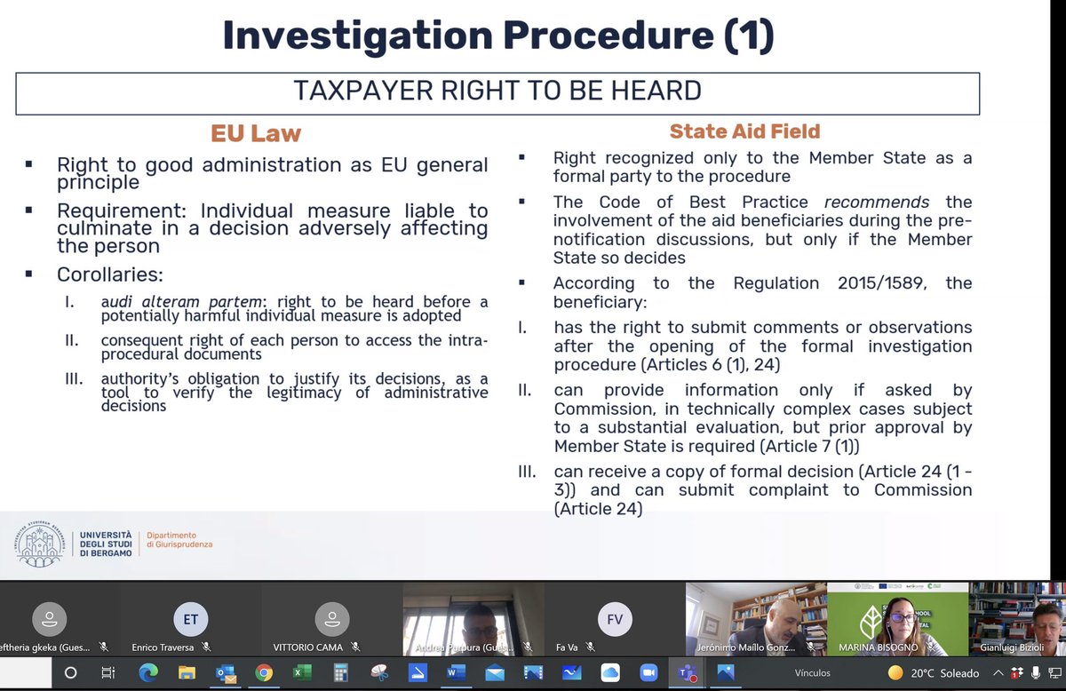 MVE65's tweet photo. Thanks @Marina62889737 for the invitation and to the speakers/participants for the rich discussion on #stateaids and #environmental #taxes. This afternoon session will be coordinated by Prof. Enrico Traversa dealing with the role of the ECJ in environmental issues. Enjoy it! ↘️ https://t.co/MeofwFMe8G