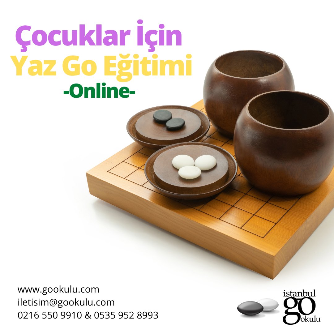 gookulu's tweet photo. İstanbul Go Okulu online çocuk Go eğitimleri 6 Temmuz'da başlıyor ⚫⚪ 

Go çocuklara sadece daha iyi odaklanmayı ve problem çözmeyi öğretmiyor; aynı zamanda rakibe saygıyı, incelikli ve kibar olmayı ve kadim bir geleneğin parçası olmayı öğretiyor ⛩🥋⛩

📧 iletisim@gookulu.com https://t.co/GFaYTyUUHC